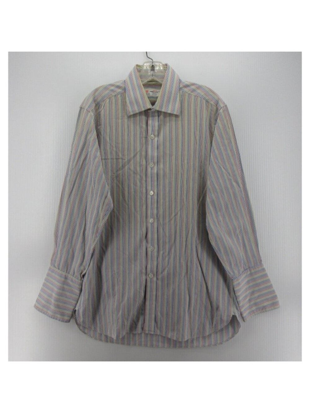 Turnbull & Asser Shirt Large Button Up Striped French Cuffs Woven